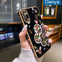 Dienya เคสสำหรับ Realme 7 5G Realme V5 5G เคสลายการ์ตูนน่ารักดอกไม้สีสันสดใสนิ่มนิ่มกันตกเคสมือถือขอบสี่เหลี่ยมเคสซิลิโคนฝาหลังแบบเต็มเคสกันกระแทกกล้อง