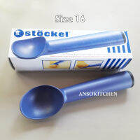 Stockel Ice Cream Dipper Size 16 เคลือบ non-stick สีฟ้า ที่ตักไอศครีม ยี่ห้อ Stockel (Made in Germany) ขนาดของไอติมที่ได้ 2.5 oz./70 กรัม ที่ตักไอติม สกู๊ปตักไอติม