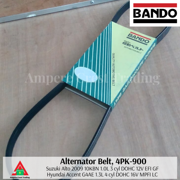 Alternator Belt 4PK900 for Suzuki Alto 2009 10KBN 1.0L, Hyundai Accent
