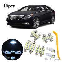 【LZ】❦✿  10 Pcs White LED Interior Light Car Decorative Light Reading Lamp Auto Accessories For Hyundai Sonata 2011-2014