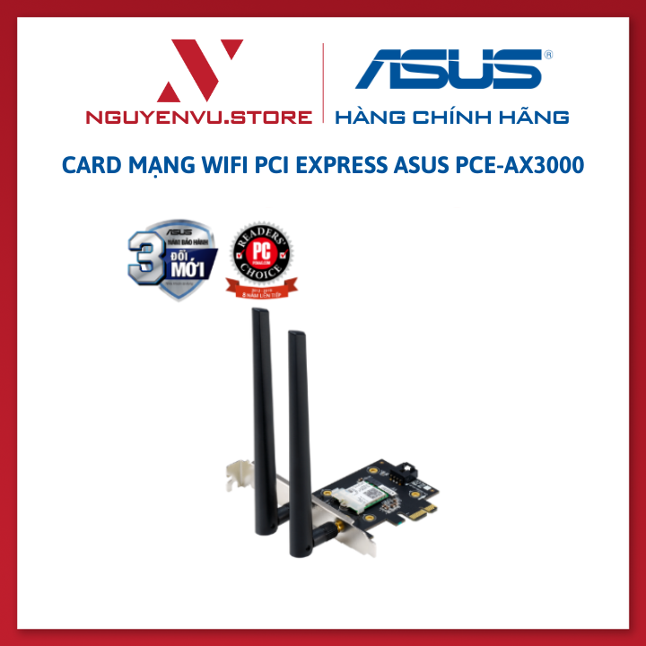 Card mạng WIFI PCI Express Asus PCE-AX3000 (New No Box) - Hàng chính hãng |  