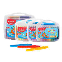 French Macked Silky Colorful Stick เด็กล้างทำความสะอาดได้ 36 แปรงสีกราฟฟิตีสีหมุนได้