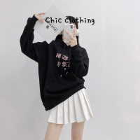 Chic Clothing  เสื้อฮู้ด เสื้อแขนยาวอบอุ่น หลวมและสบาย ๆ สไตล์ขี้เกียจย้อนยุคอเมริกัน 2023NEW 36Z230907