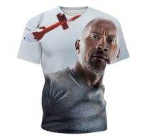 2021 New 3D Printed T-shirt Dwayne Douglas Johnson Sports Fitness Short-sleeve Cool Man Neutral Casual Fashion Universal