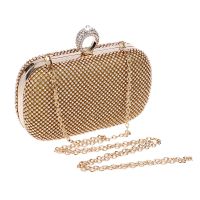 Finger Ring Diamonds Women Clutch Rhinestones Chain Shoulder Wedding Evening Bags Party Holder Small Purse