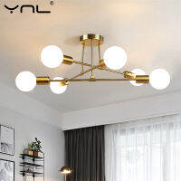 E27 Modern Chandelier Ceiling Lamp Iron Minimalist Personality Creative LED Lighting For Home Bedroom Bathroom Gold Black