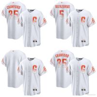 High volume jerseys HQ1 MLB San Francisco Giants Baseball Jersey Shirts Crawford Yastrzemski Cardigan Jersey Unisex Player Version QH1