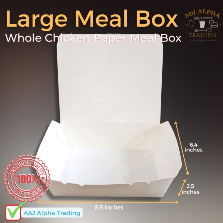 Paper Meal 1500cc [White] Laminated 50pcs per pack | Lazada PH