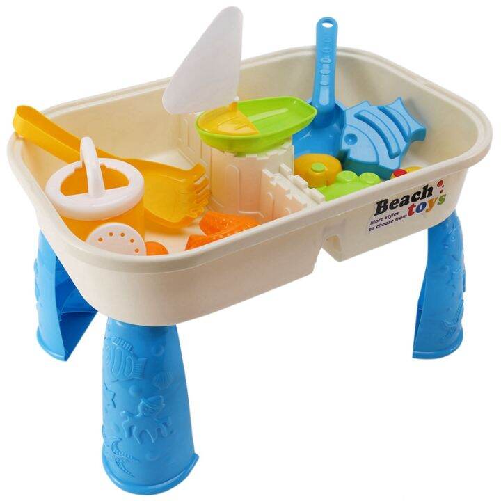 Sand and Water Table Set with Lid Cover Beach Toys Outdoor Garden
