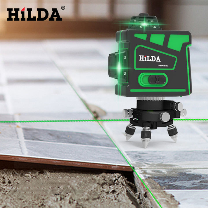 hilda-เครื่องวัดระดับเลเซอร์-เครื่องวัดระดับ-12-เส้น-รีโมท-เลเซอร์วัดระดับ-3d-ลเซอร์สีเขียว-360-องศา-remote-control-เครื่องวัดระดับเลเซอร์