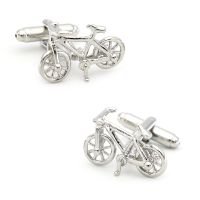 Free Shipping Men 39;s Fashion Cufflinks Bike Design Silver Color Quality Copper Cuff Links Wholesale amp;retail