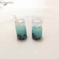 8ชิ้น/ล็อต Boba Slime Resin เสน่ห์ของขวดชาไข่มุกน่ารักชุดสารปรุงแต่งสำหรับตกแต่ง DIY สำหรับทำน้ำเมือกใสนุ่มฟูมีในสต็อก