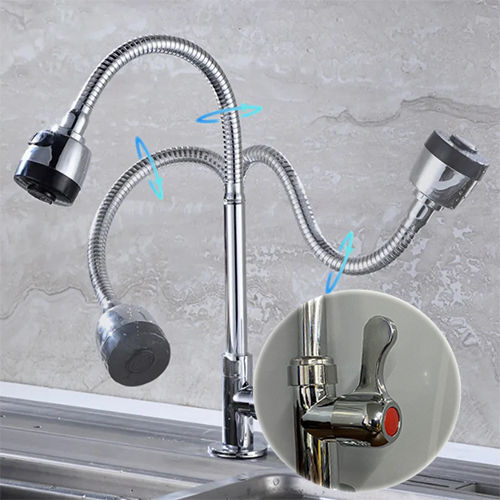 SINKFAUCET002 Stainless Steel 360° Flexible Sink Faucet With Two