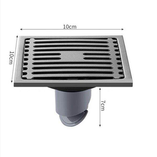 1pc Shower Floor Drain Stainless Steel Square Floor Drain Strainer