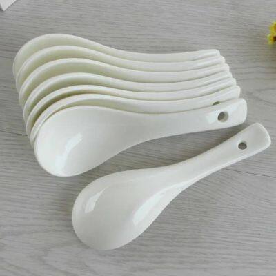 Ceramic Soup Spoon Rice Spoon Soup Spoon Porridge Spoon Household Creative Restaurant Spoons Home Catering Kitchenware Utensil