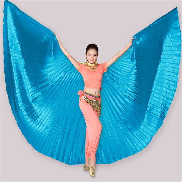 11color-butterfly-wings-for-women-belly-dance-gypsy-skirt-practice-stage-wear-india-clothing-gold-costume-not-split-wings