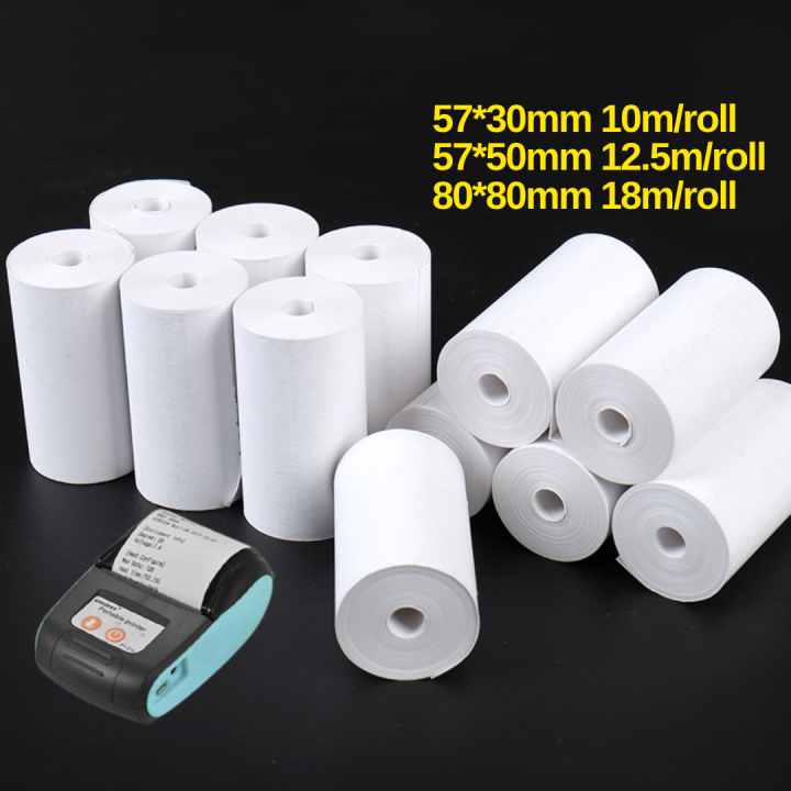 Thermal Paper Coreless 57x30 57x50mm For POS Bluetooth Thermal Printer ...