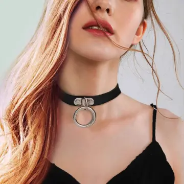 Fashion Sexy Trendy Vintage Charm Round Gothic Necklaces For Women Men Goth  Leather Heart Harajuku Punk Choker Jewelry Gift