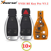 Oibwye 10ชิ้น/ล็อตใหม่ XHORSE VDI BE Key Pro บอร์ดสีเหลืองปรับปรุง V3.2 315MHz/433MHz พร้อมชิปสำหรับ Mercedes Benz