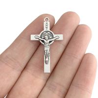 【CW】✇๑  20 x Antique Color Benedict Medal Crucifix Charms Pendants for Necklace Jewelry Making Accessories