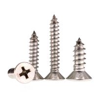 100/50/20pcs Wood ScrewSelf tapping M4 Micro Small Screw Phillips Cross Bolt Countersunk Flat Head 304 Stainless Steel 10 70mm