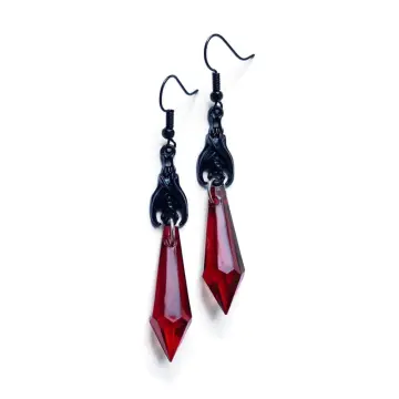 BEAUTIFUL STONE CHRISTMAS DESIGN RED COLOUR EARRING