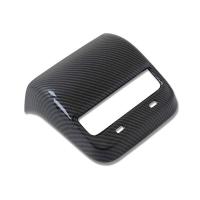 For Model 3 Model Y 2017-2023 Interior Car Rear Air Condition Vent Outlet Cover Trim, Carbon Fiber Pattern