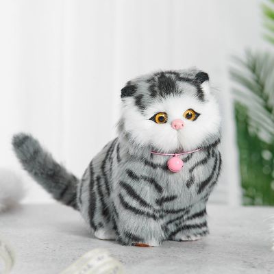 Simulation model of the kitten plush toys simulation animal plush doll children birthday cat furnishing articles