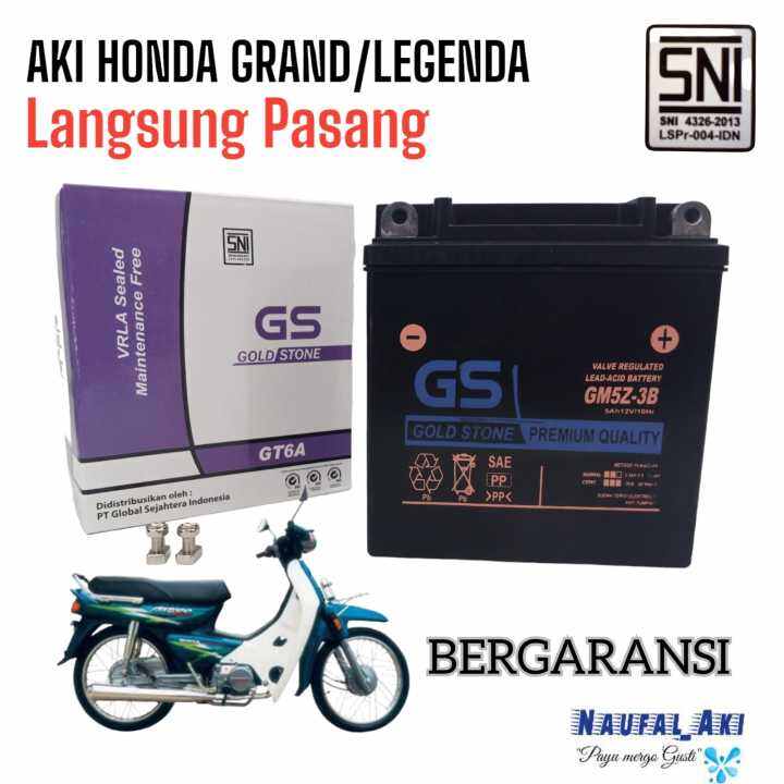 Aki Motor Honda Grand/Legenda GS GM5 Aki Kering | Lazada Indonesia