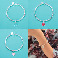 Classic Fashion Enamel Heart Bracelet 925 Sterling Silver Love Bracelet Ladies Sweet Romantic Trend High-end Jewelry