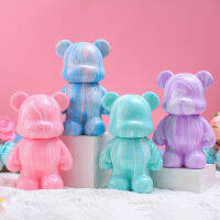 Flowers Internet Celebrity Fluid Bear Handmade Diy Coin Bank Homemade Paint Graffiti Violent Bear White Blank Ornaments Wholesale