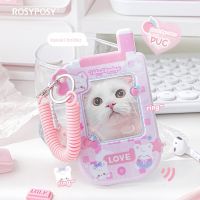 MINKYS Kawaii Cat And Puppy Mobile Shape Kpop Photo Card Holder Idol Photo Protective Display Photocard Protective Holder