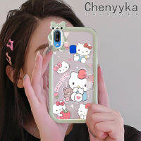 เคส Chenyyka สำหรับ VIVO Y91 Y91i Y95การ์ตูน Hello Kitty Bear สร้างสรรค์สีสันน่ารักเลนส์กล้องถ่ายรูปแบบนิ่มมอนสเตอร์น้อยซิลิโคนเคสใสกันกระแทกแบบใสง่ายเคสป้องกัน