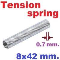 (10ชิ้น)สปริงขดแบบดึง ไม่มีขอเกี่ยว ขนาด 8x42 mm.Tension spring Extension spring Steel สปริงดึง สปริงเกี่ยว