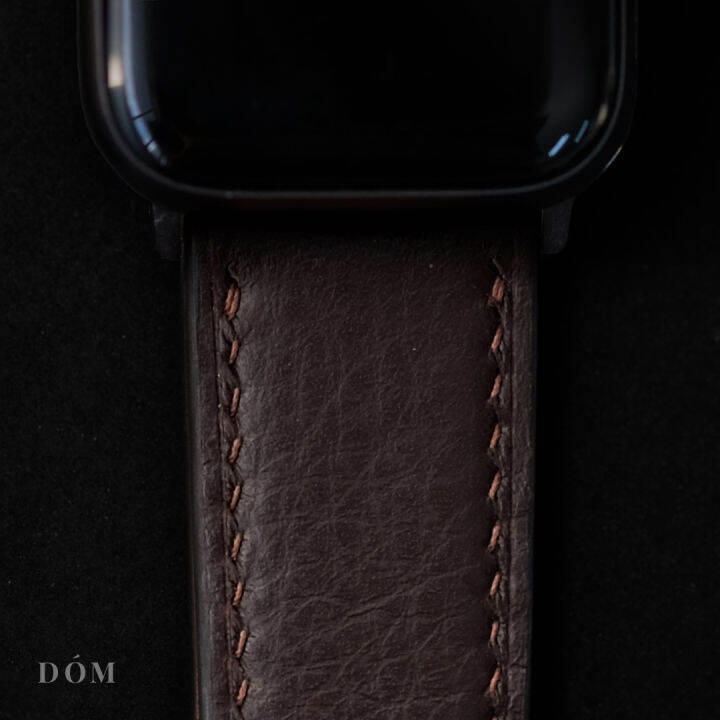 สายนาฬิกา-apple-watch-strap-dom-type-04-สายนาฬิกาหนังแท้-full-grain-สายแอปเปิ้ลวอชหนังแท้-apple-watch-6-amp-7-and-apple-watch-ultra