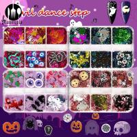 ฮาโลวีน halloween accessories คละสี โครงกระดูก เครื่องประดับเล็บ ดินเหนียวนุ่ม อุปกรณ์ทำเล็บ ผี ตกแต่งเล็บฮาโลวีน เลื่อมเล็บฮาโลวีน ฮาโลวีนเล็บ Flakes เล็บ Flakes Slice