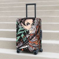 Tanjiro Demon Slayer Dragon Suitcase Cover Kimetsu no Yaiba Elastic Cruise Trip Protection Luggage Supplies Flight