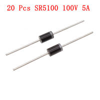 20ชิ้น/ล็อต SR5150 SR5100 Diode 5A 150V 100V In-Line DO-201AD