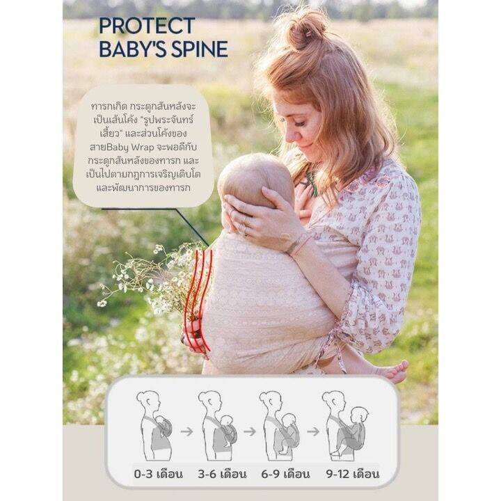 ⭐พร้อมส่ง⭐ เป้ผ้าอุ้มเด็ก Moby Wrap แบรนด์ Egmao Baby Lazada.co.th