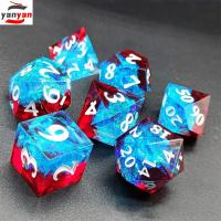 YANYAN 7Pcs ของใหม่ D6 D8 D10 D12 D20 สำหรับ D and D DND อุปกรณ์เสริมเกมตาราง Polyhedral ชุดลูกเต๋า ลูกเต๋า