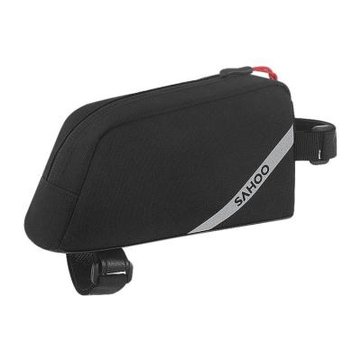 Bike Bags for Bicycles Frame Saddle Cycling Pouch Bike Storage Bag Frame Bike Bag Waterproof Smooth Reflective Bike Accessories for Cycling Road Bike thrifty