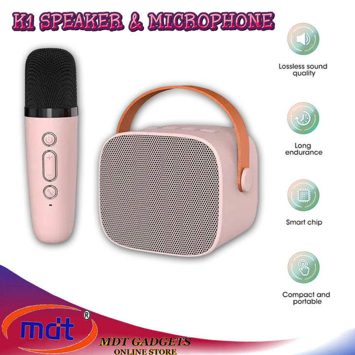 K1 Mini Karaoke Machine Portable Wireless Bluetooth Speaker with ...