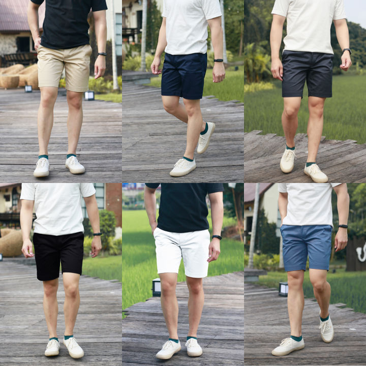 alpantsshop-กางเกงขาสั้นผู้ชาย-กางเกงขาสั้นผู้ชายผ้าไม่ยืด-กางเกงขาสั้นผ้าชิโน่