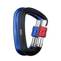 [HOT JJOZZZCXQDOU 575] Carabiner D รูปร่าง12KN หัวเข็มขัดไต่เขาความปลอดภัยล็อคนิรภัยหลักกลางแจ้งชุด