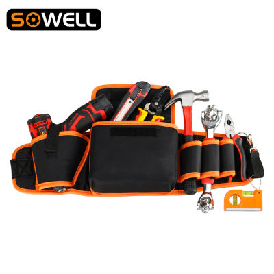 Multi-functional Electrician Tools Bag Waist Pouch Belt Storage Holder Organizer Garden Tool Kits Waist Packs