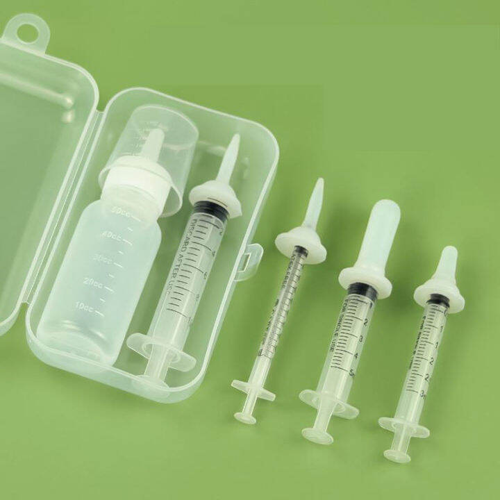 Pet Kitten Disposable Silicone Nipple Syringe Universal Pacifier