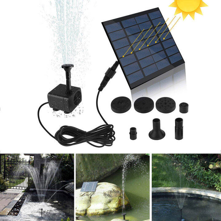 Solar Panel Power Kit for Garden Pool Mini Solar Fountain Pump Water ...