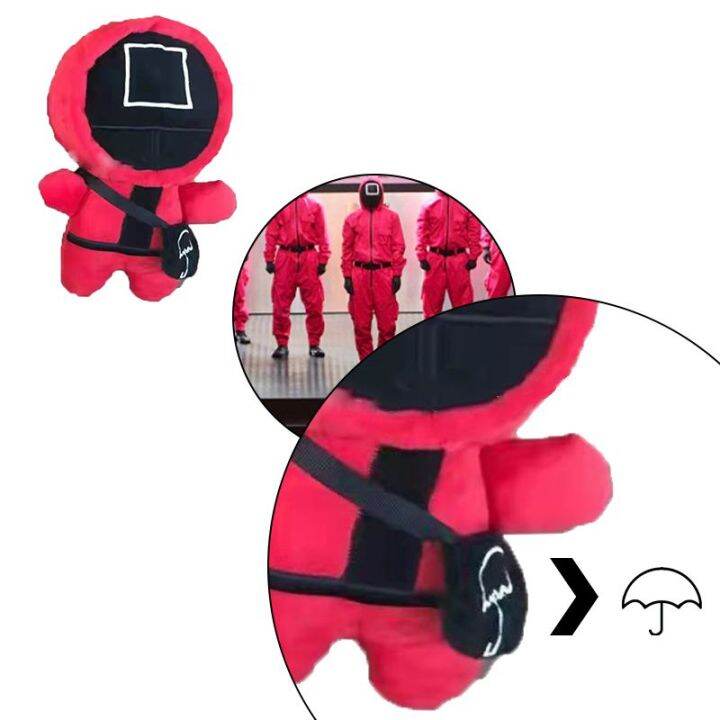 game-six-squid-round-red-guard-plush-toys-staff-worker-circle-watcher-triangle