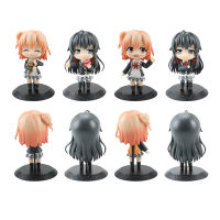 4ชิ้นเซ็ต My Teen Romantic Comedy SNAFU อะนิเมะรูป Yukino Yukinoa Action Figure Yui Yuigahama Figurine ตุ๊กตาตุ๊กตาของเล่น10ซม.