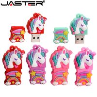 JASTER Cartoon the new unicorn Pen Drive 16GB 4GB 64GB 32GB usb Flash Drive Pendrive Memory Stick u disk fashion gift